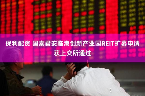 保利配资 国泰君安临港创新产业园REIT扩募申请获上交所通过