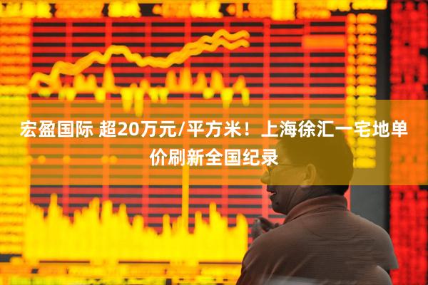 宏盈国际 超20万元/平方米！上海徐汇一宅地单价刷新全国纪录