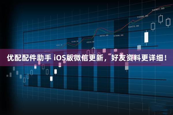 优配配件助手 iOS版微信更新，好友资料更详细！